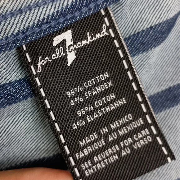 7 For All Mankind Denim Stripe Shirt Dress - Picture 11 of 11